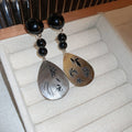 New Chinese Style Faux Pearl Teardrop Tassel Drop Earrings With Silver Pin view 4