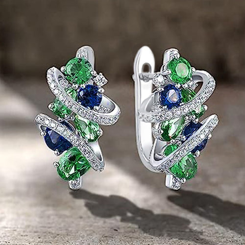 Fashion Zircon Inlaid Geometric Line Ear Cuff Earrings For Women Light Luxury Designer Jewelry