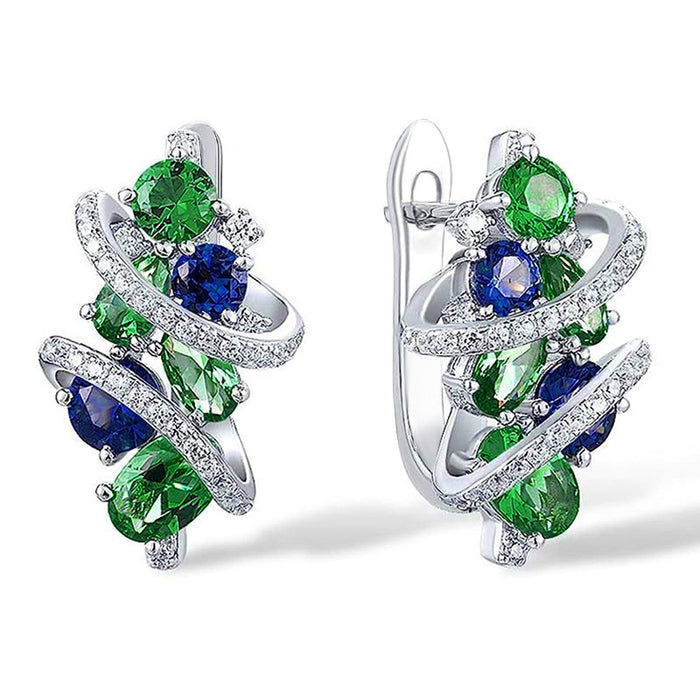 Fashion Zircon Inlaid Geometric Line Ear Cuff Earrings For Women Light Luxury Designer Jewelry