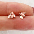 Realistic Cute Bee Stud Earrings For Women, Minimalist Fashion Jewelry Accessory Gift view 3