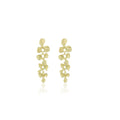 Elegant French Light Luxury Gold Alloy Cascading Orchid Flower Petal Drop Dangle Stud Earrings view 5