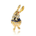 Alloy Rhinestone Gentleman Rabbit Brooch Pin For Suits And Shirts view 5