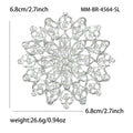Alloy Rhinestone Hollow Flower Brooch Pin For Elegant Apparel Decoration view 5