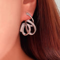 Line Wrapped Zircon Stud Earrings For Women, Niche Design Fashion Trend Ear Jewelry view 3