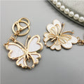 Enamel Butterfly Keychain Rhinestone Metal Insect Bag Charm view 4