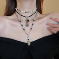 Vintage Bohemian Alloy Layered Geometric Butterfly Collarbone Necklace Ethnic Style Jewelry view 2
