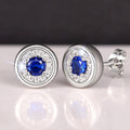 New Luxury Round Stud Earrings With Imitation Diamond Inlay Classic Lightweight Jewelry view 6