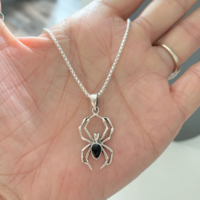 Halloween Ghost Spider Necklace, European American Fashion Statement Pendant Necklace Accessories