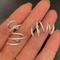 Micro Pave Hoop Stud Earrings For Women, Niche Elegant Fashion Designer Internet Celebrity Ear Jewelry view 5