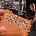 Fashion Animal Inspired Swallow Stud Earrings For Women, Full Pave Elegant Statement Jewelry view 1