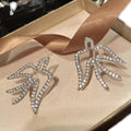 Fashion Animal Inspired Swallow Stud Earrings For Women, Full Pave Elegant Statement Jewelry view 5