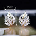 New Leaf Shape Ear Cuff Earrings For Women Fashion Pastoral Light Luxury Face Slimming Jewelry view 4