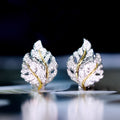 New Leaf Shape Ear Cuff Earrings For Women Fashion Pastoral Light Luxury Face Slimming Jewelry view 1