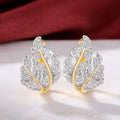 New Leaf Shape Ear Cuff Earrings For Women Fashion Pastoral Light Luxury Face Slimming Jewelry view 2