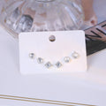 Elegant Silver Needle Rhinestone Heart Round Diamond Shape Stud Set For Women Luxury Jewelry Earrings view 1