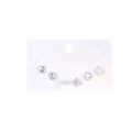 Elegant Silver Needle Rhinestone Heart Round Diamond Shape Stud Set For Women Luxury Jewelry Earrings view 5