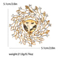 Alloy Rhinestone Gypsophila Brooch Pin For Women'S Coats view 6