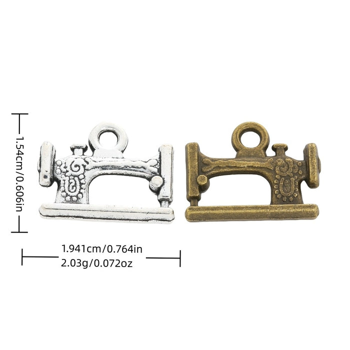 Zinc Alloy Sewing Machine Charm Pendant for DIY Necklace Bracelet Jewelry Making