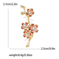 Alloy Pearl Plum Branch Brooch Pin For Elegant Womens Clothing view 4