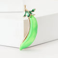 Alloy Enamel Pea Pod Brooch Pin For Women's Fashion Apparel view 1