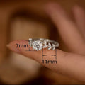 Fresh Floral Laurel Branch Ring With Simulated Moissanite Flower Design For Women view 4