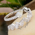 European Teardrop Ring For Women With Sparkling Three Prong Inlay Light Luxury Jewelry view 3