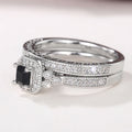 Shiny Matching Couple Rings Set Luxury Wedding Bands For Women Engagement Gift Jewelry view 3