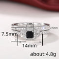Shiny Matching Couple Rings Set Luxury Wedding Bands For Women Engagement Gift Jewelry view 4