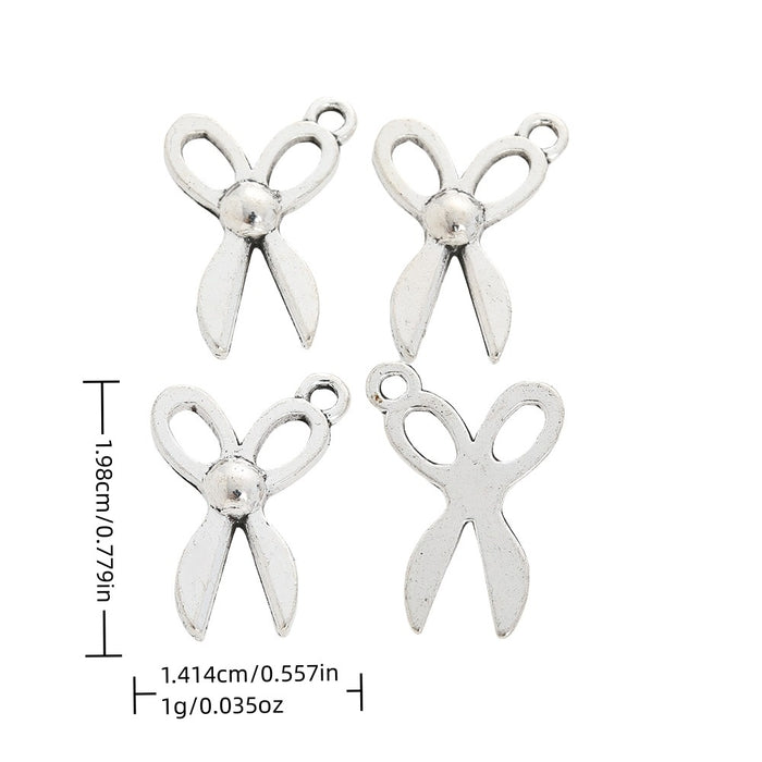 Antique Silver Zinc Alloy Scissors Charm Pendant No.313887 for DIY Necklace Bracelet Jewelry Making