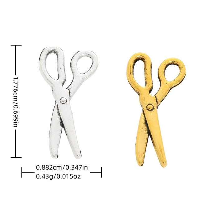 Zinc Alloy Scissors Charm Pendant No.389794 for DIY Necklace Bracelet Jewelry Making