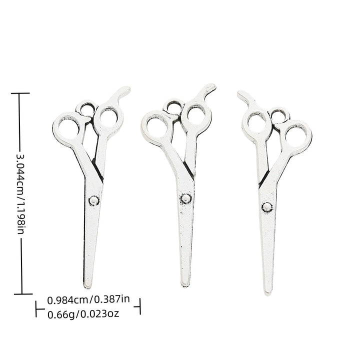 Antique Silver Zinc Alloy Scissors Charm Pendant for DIY Necklace Bracelet Jewelry Making