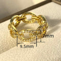 New Round Buckle Ring With Micro Inlay, Geometric Trendy Statement Jewelry For Women view 4