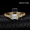 Luxury Zircon Inlaid Ring For Women Exquisite Design Wedding Band Fashion Jewelry Accessory view 4