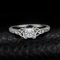Luxury Zircon Inlaid Ring For Women Exquisite Design Wedding Band Fashion Jewelry Accessory view 3