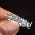 Light Luxury Geometric Zircon Ring For Women, Simple Wedding Finger Ring Fashion Jewelry view 4