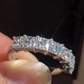 Light Luxury Geometric Zircon Ring For Women, Simple Wedding Finger Ring Fashion Jewelry view 5