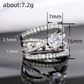 Trendy Multi Layer Cross Line Zircon Inlaid Ring For Women Fashion Engagement Gift Jewelry view 4