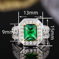 Square Inlaid Ring For Women, Light Luxury Elegant Fashion Jewelry For Banquet And Wedding view 4
