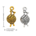 Zinc Alloy Yarn Ball Charm Pendant No.380331 for DIY Necklace Bracelet Jewelry Making view 1
