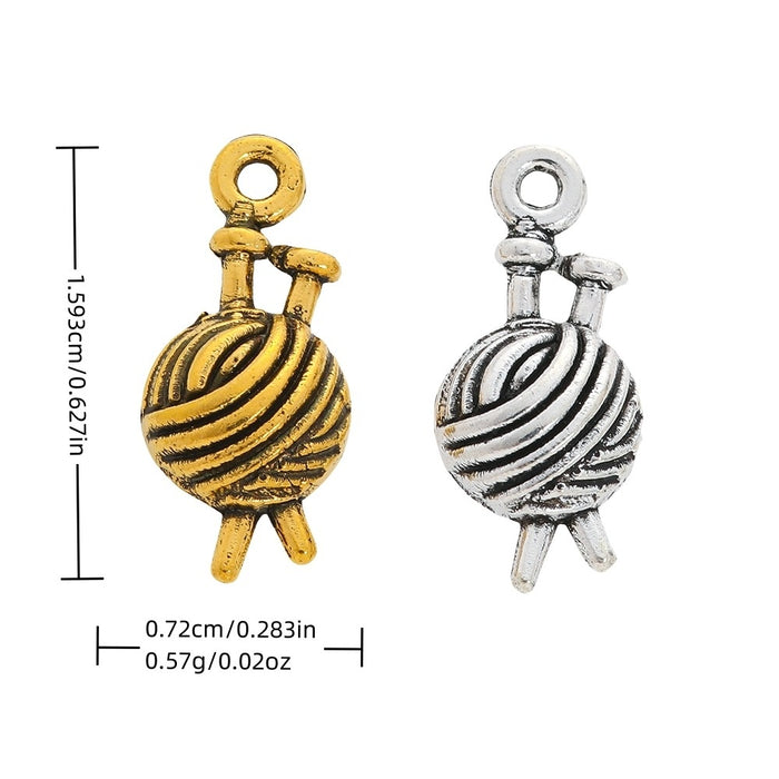 Zinc Alloy Yarn Ball Charm Pendant No.380331 for DIY Necklace Bracelet Jewelry Making