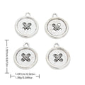 Antique Silver Zinc Alloy Round Button Charm Pendant for DIY Necklace Bracelet Jewelry Making view 1