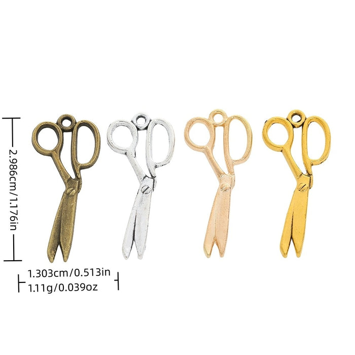 Zinc Alloy Hair Scissors Charm Pendant for DIY Necklace Bracelet Jewelry Making