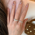 Minimalist Metal Rhinestone Braided Twist Geometric Ring For Elegant Fashion Style view 2