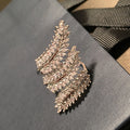 European American Leaf Wheat Ring For Women Shiny Inlaid Adjustable Fashion Jewelry view 3