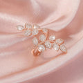 European American Leaf Wheat Ear Adjustable Ring For Women, Inlaid Fashion Lady Jewelry view 2