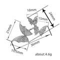 European American New Faux Diamond Butterfly Ring For Women Fashion Adjustable Open Jewelry view 4
