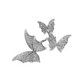 European American New Faux Diamond Butterfly Ring For Women Fashion Adjustable Open Jewelry view 5