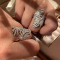 Trendy Banana Leaf Ring For Women With Inlaid Stones Banquet Statement Jewelry view 2