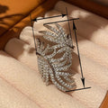 Trendy Banana Leaf Ring For Women With Inlaid Stones Banquet Statement Jewelry view 4