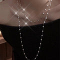 French Chic Faux Pearl Double Layer Geometric Round Clavicle Sweater Necklace For Women view 4